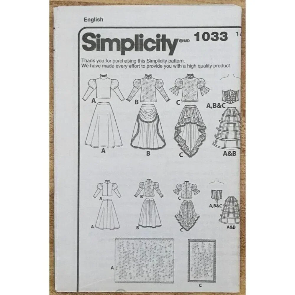#1033 Simplicity womens Day of the Dead Muertos costume sewing pattern size 6-14